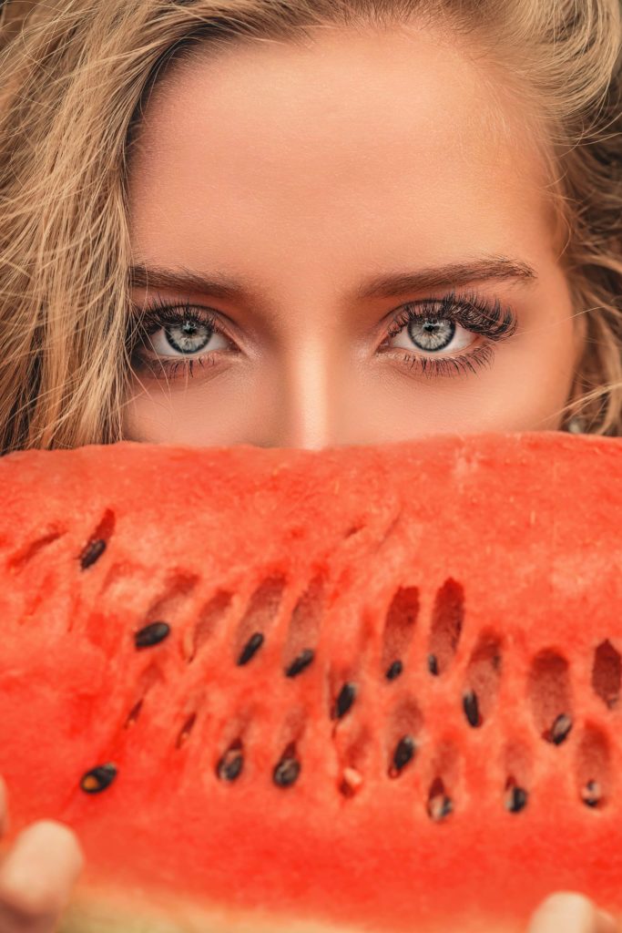 photo of women with watermelon