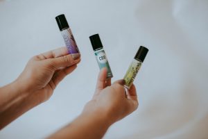 lavender essential oil bottles