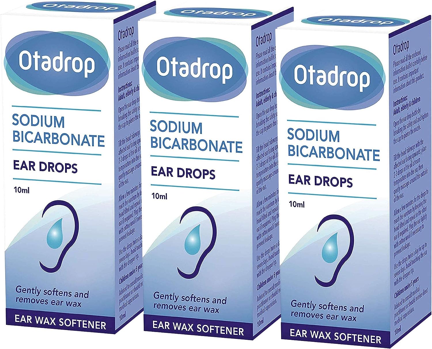 Otadrop Ear Wax Remover Sodium Bicarbonate Drops 10 ml - Pack of 3