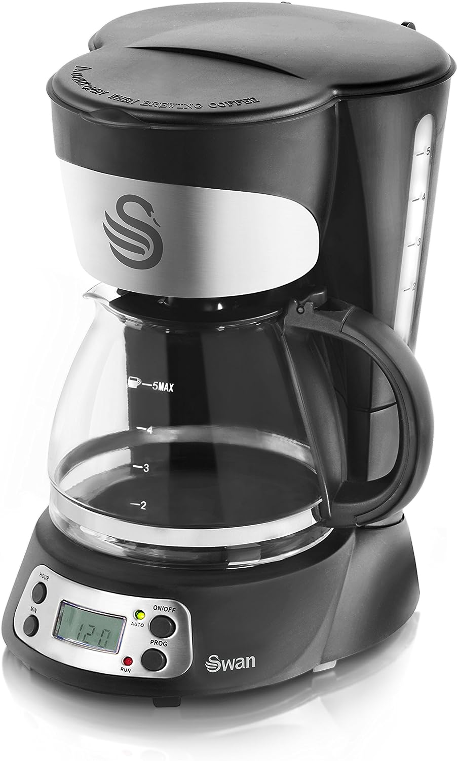 Swan 750ml Programmable Coffee Maker with Anti Drip Function, 700w, Black