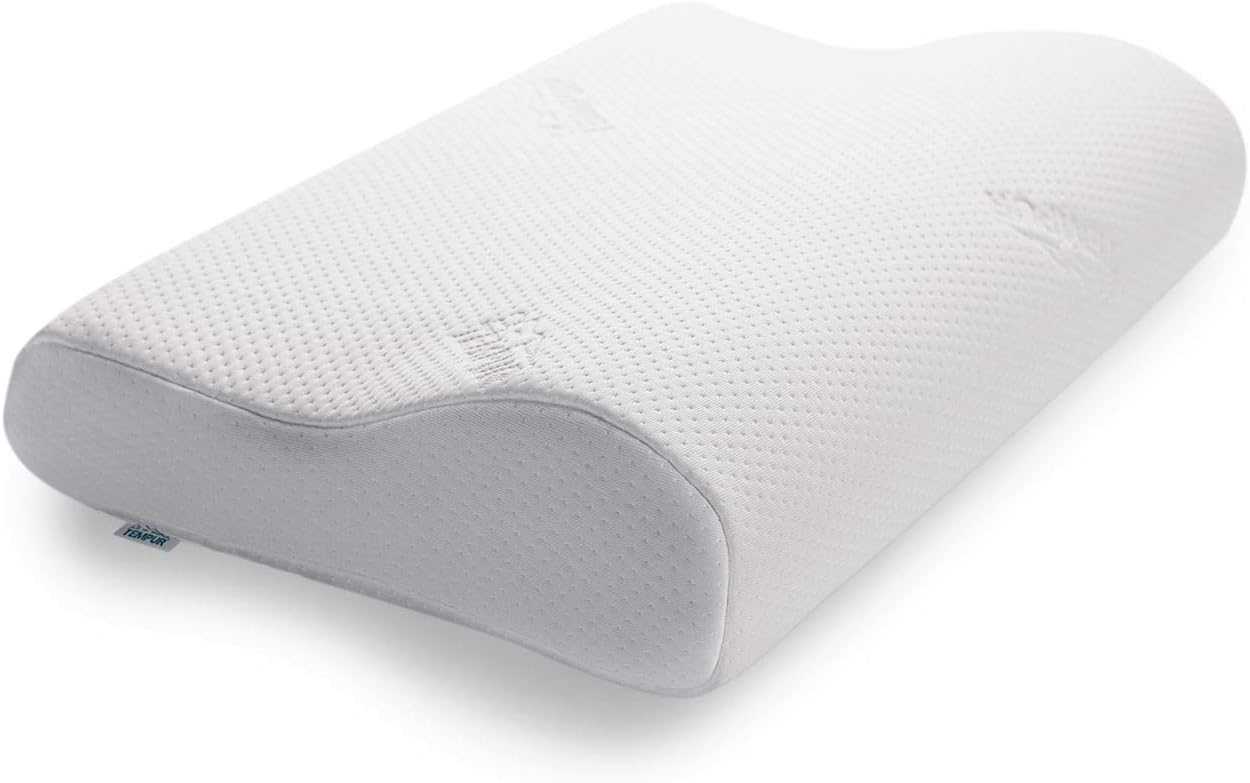 TEMPUR Original Sleeping Pillow, Ergonomic Neck Support Pillow for Side and Back Sleepers, Memory Foam, White, S (31 x 50 x 8 cm)