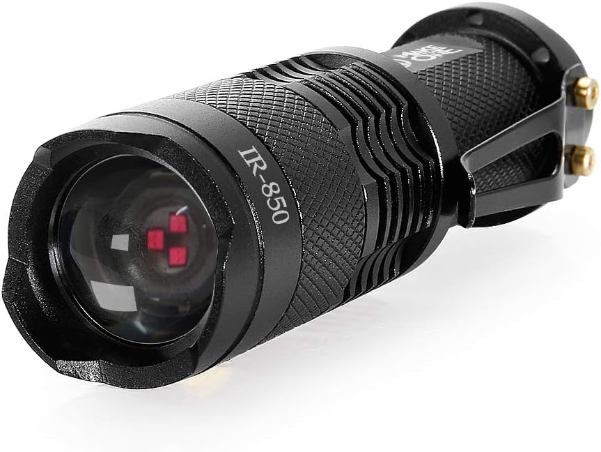 IR Torch 3 Watt 850NM Infrared Light Night Vision Flashlight Torch - Infrared Light is Invisible to Human Eyes - To be used with Night Vision Device( NOT INCLUDE BATTERY)