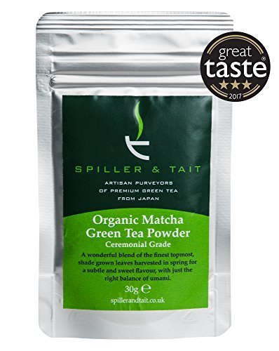 Spiller & Tait Finest Organic Japanese Matcha Green Tea Powder Ceremonial Grade 30g Great Taste Award