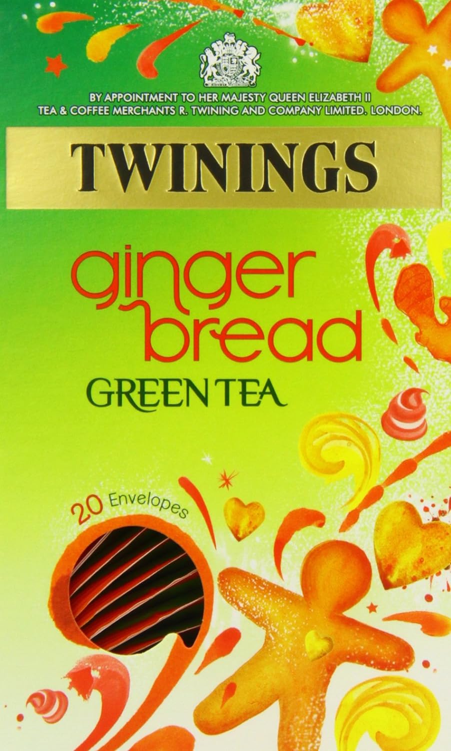Twinings Gingerbread Green Tea 20 Envelopes (Pack of 4)