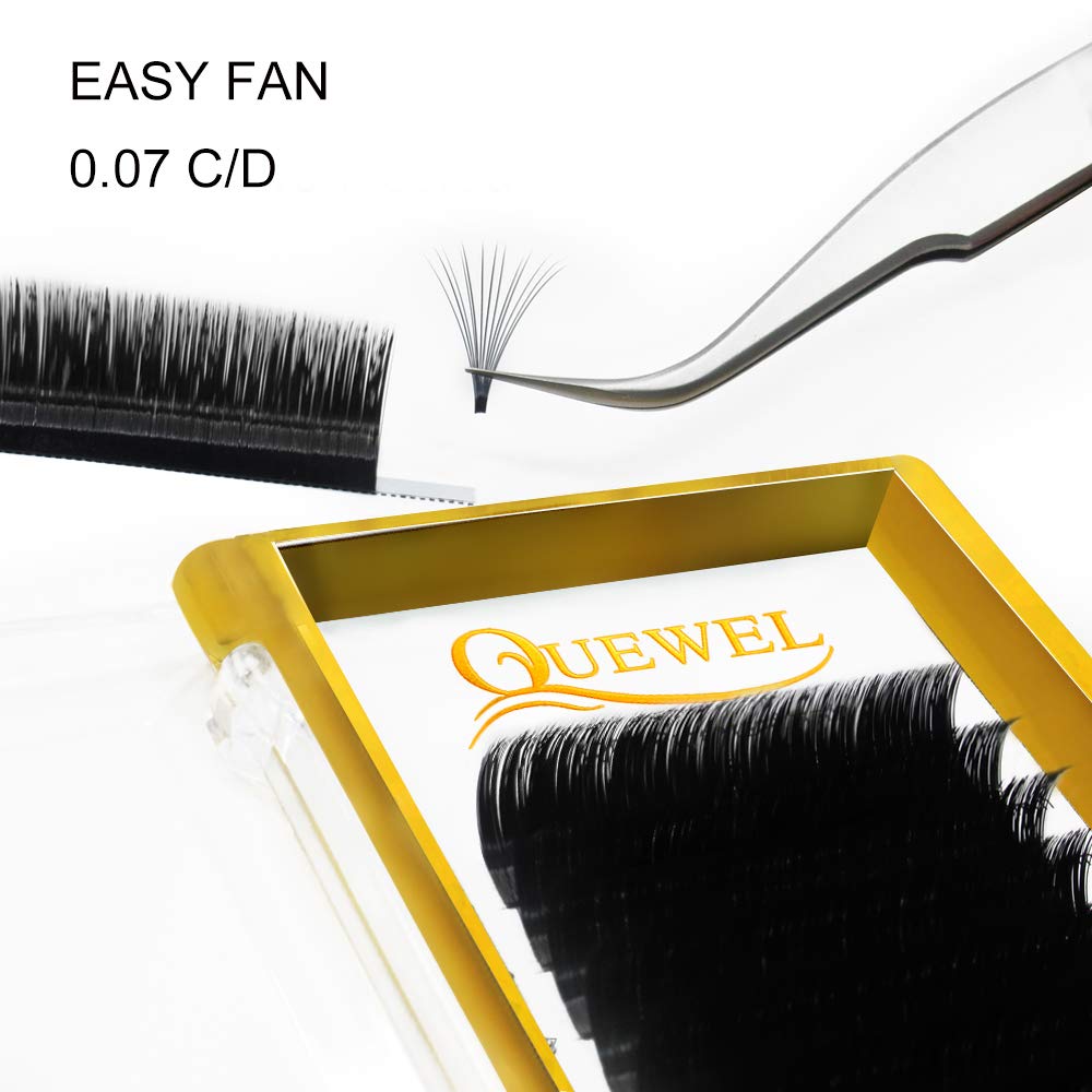 Volume Eyelash Extensions Thickness 0.07 C Curl 8-15mm Mix Premade Fans 2D 3D 4D 5D 6D 20D Easy Fan Lash Self Fanning|Optinal Thickness 0.05/0.07/0.10/0.12 C/D Curl Single 8-18mm Mix 8-15mm|