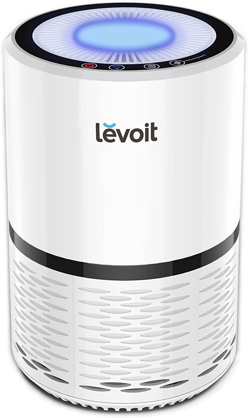 Levoit Air Purifier for Home with True HEPA Filter, 3 Speeds, Night Light & Filter Change Reminder, Portable Purifiers for Dust, Smokers, Pollen, Pet Dander, Hay Fever, Cooking Smell, LV-H132 White [Energy Class A+]