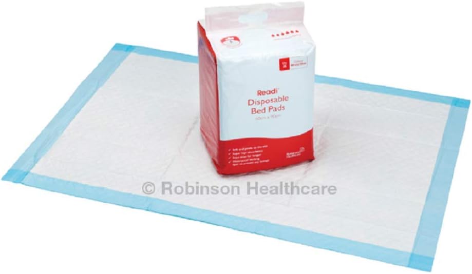 New - Readi Disposable Incontinence Bed Pads 60 x 90cm 1700ml Absorbency Pack of 25