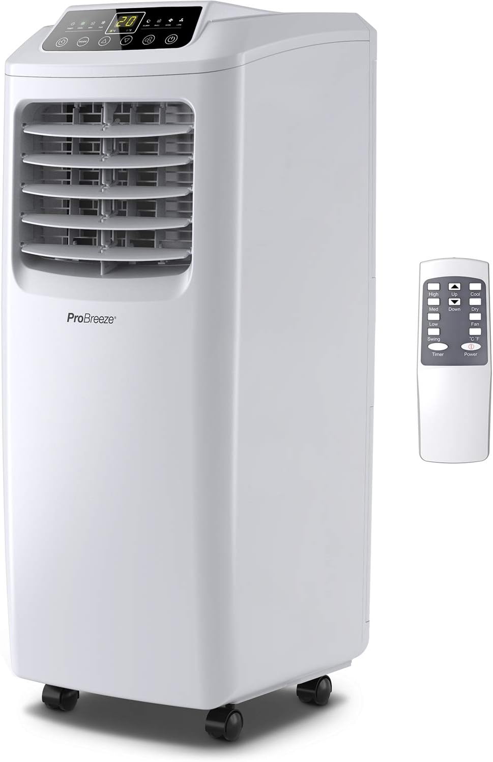 Pro Breeze 4-in-1 Portable Air Conditioner 9000 BTU with Remote Control, 24 Hour Timer & Window Venting Kit Included. Powerful Air Conditioning Unit with Class A Energy Efficiency Rating