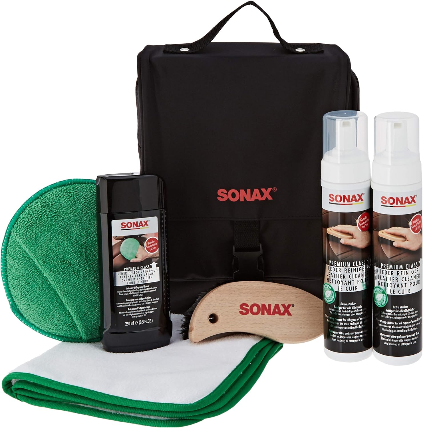 SONAX 1837855 281941 Premium Class Leather Care Set