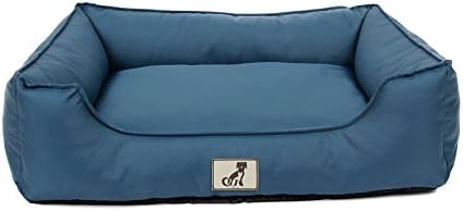 AllPetSolutions Dexter Beds Soft Waterproof Washable Hardwearing Basket Dog Bed (M, Blue)