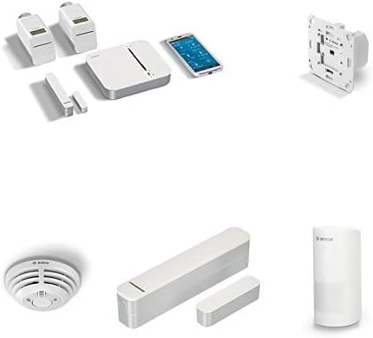 Bosch Room Climate Starter Kit, Set of 4 Pieces + QQQQQQQQQQQ, Set of 2 Pieces + Motion Detector, 3 V, White + Door/Window Contact + Smoke Detector