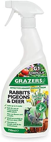 Grazers ltd GRAZERS G1-Effective Against Damage from Rabbits, Pigeon, Deer Etc 750ml Ready to Use Eco Spray, Nylon/A