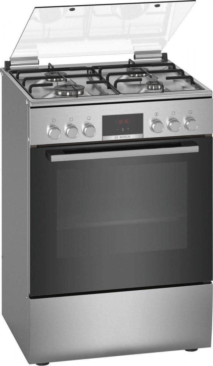 1. Bosch 4 Series HXN390D50L Cooker Freestanding Cooker Gas Black Stainless Steel A