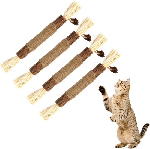 7. olyee Silvervine Chew Sticks,Kitten Toys Natural Cat Teeth Nip Cleaning Teeth Chew Catnip Toys for Indoor Cat Cleaning Kitten...