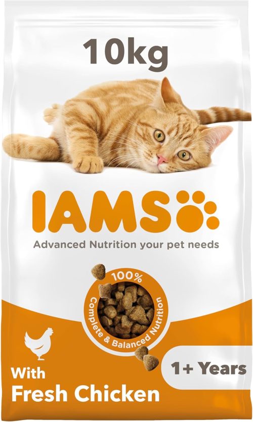 Iams Vitality Adult Cat Food With Fresh Chicken - 10kg