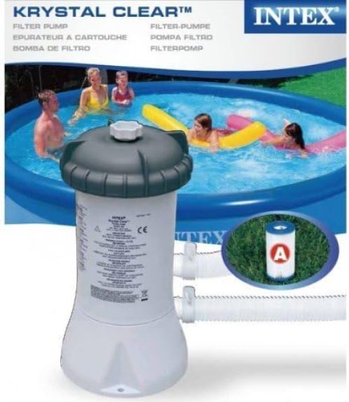 Intex Krystal Clear Swimming Pool Filter Pump & Cartridge for 8ft/10ft/12ft Pool