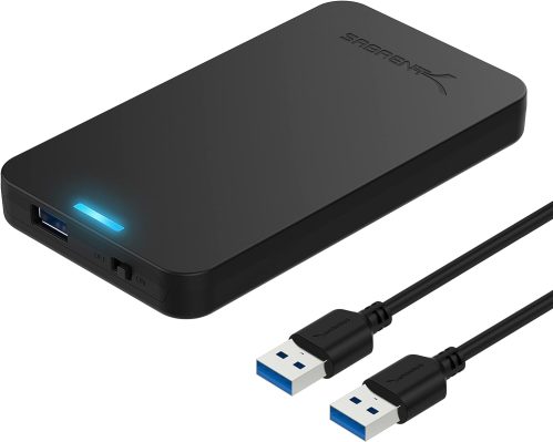 Sabrent 2.5-Inch SATA to USB 3.0 Tool-free External Hard Drive Enclosure [Optimized For SSD, Support UASP SATA III]